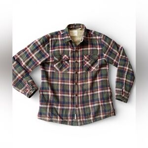 Weatherproof Vintage Men's Heavyweight Flannel Fleece Jacket Size Medium